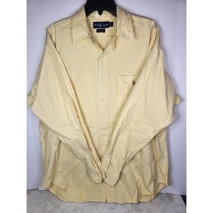 Ralph Lauren Shirt Adult L Yellow Button Down Long Sleeve Blaire Bengal Stripe